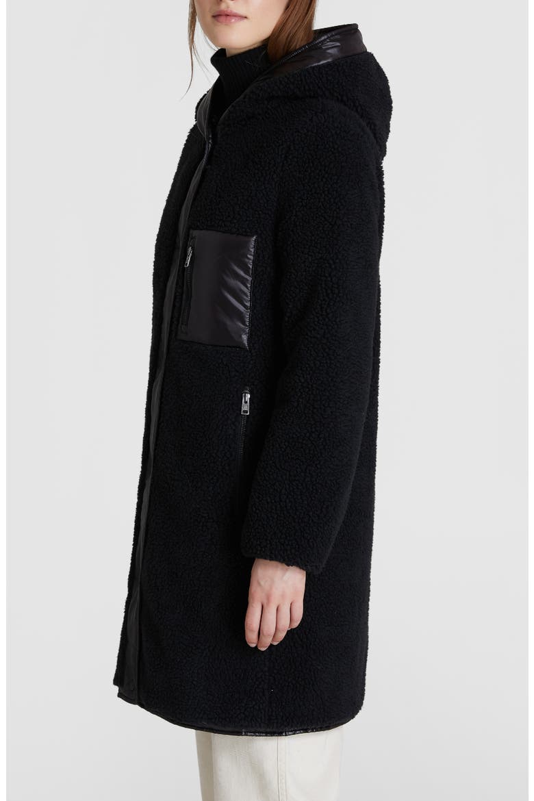 Elm Faux Shearling Water Resistant Reversible Parka, Alternate, color, BLACK