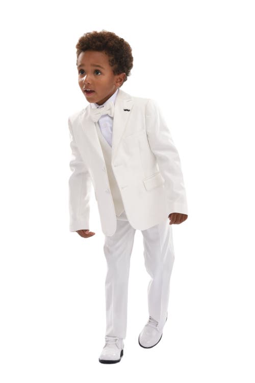 Moustache Peak Lapel Tuxedo In Ivory