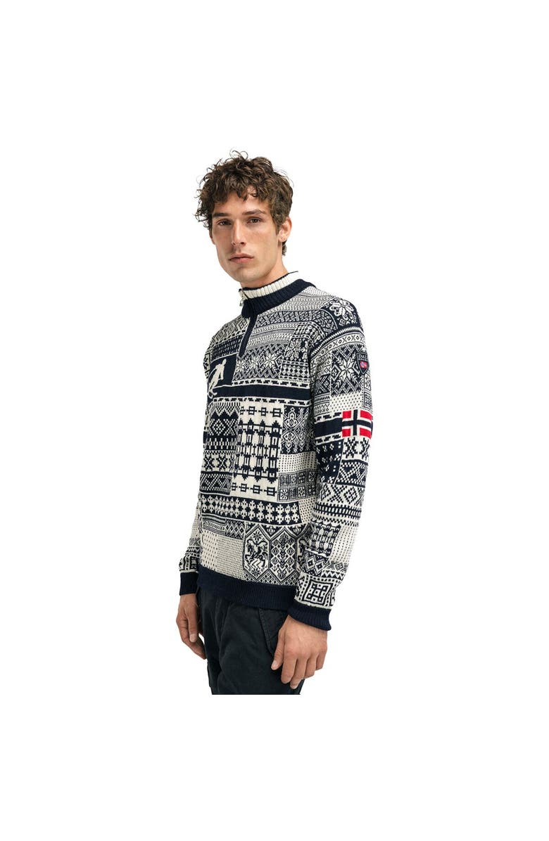 Dale of Norway Ol History Sweater - Men's, Alternate, color, Navy/Off White/Raspberry