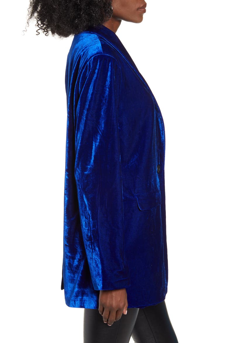 Velvet Blazer, Alternate, color, BLUE