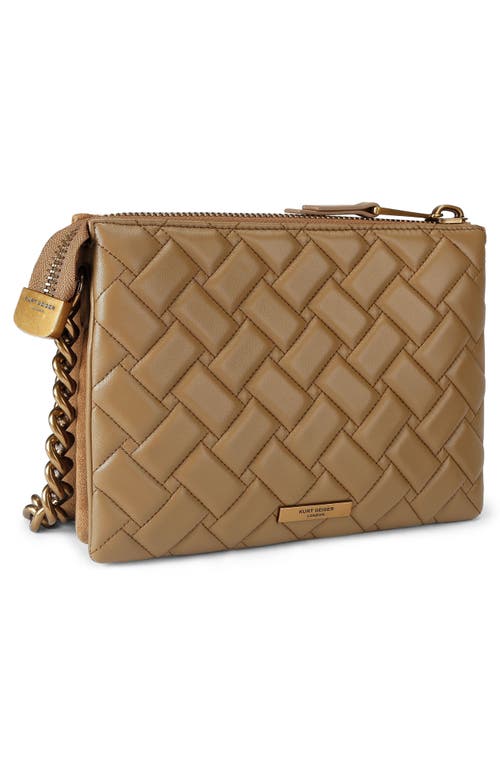 Kurt Geiger London Kensington Puff Quilted Leather Pouch Bag In Brown