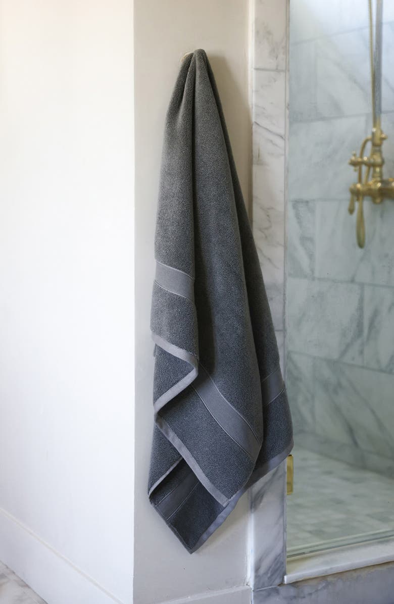 Cozy Earth Luxe Set of 2 Bath Towels, Alternate, color, Charcoal