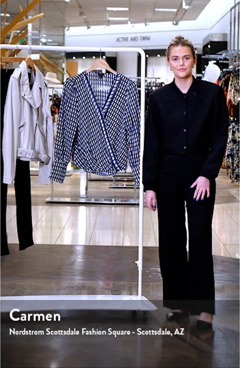 Long Sleeve Surplice Neck Top, sales video thumbnail