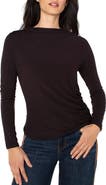 Liverpool Los Angeles Long Sleeve Ruched Knit Top