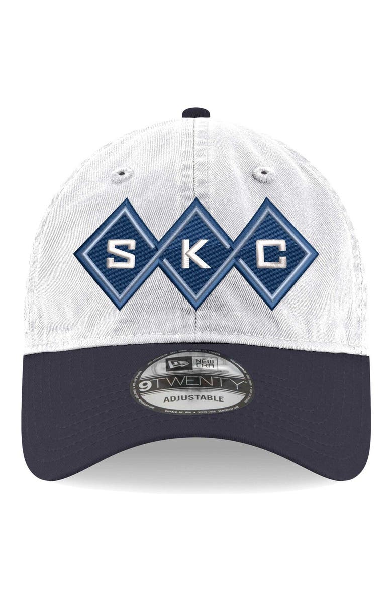 New Era Men's New Era White Sporting Kansas City Jersey Hook 9TWENTY Adjustable Hat, Alternate, color,