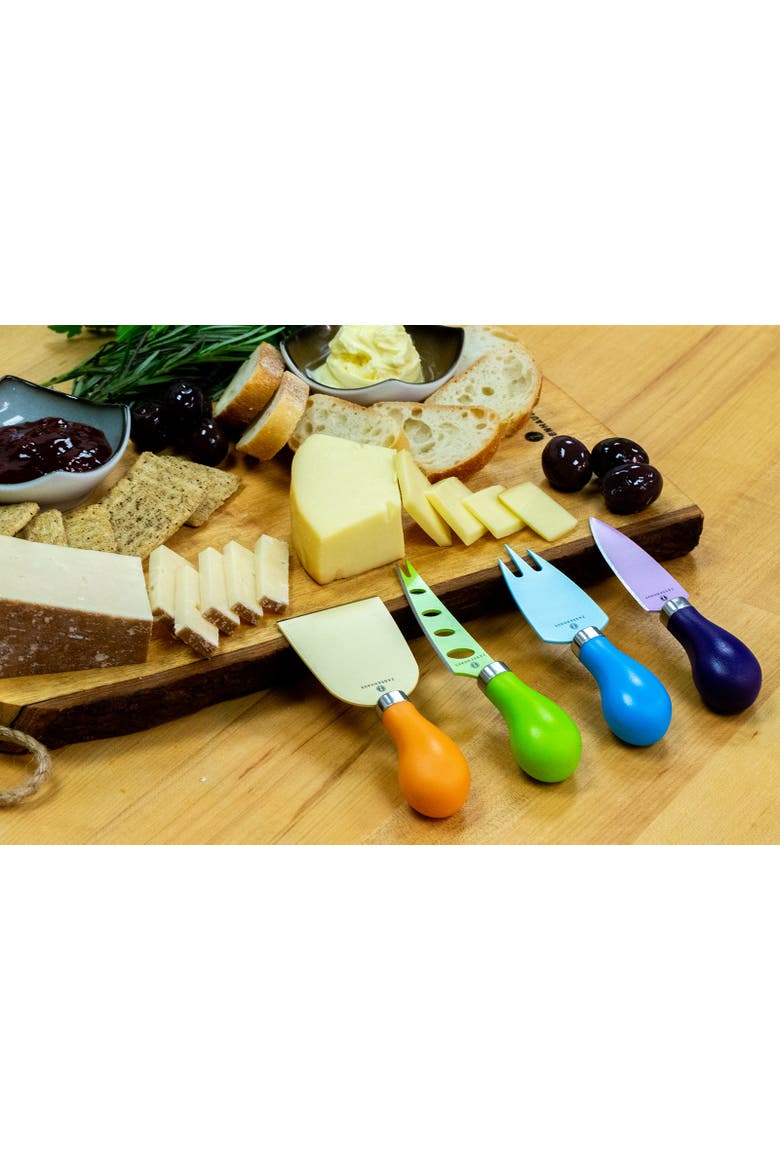 Easy Cut Cheese Knife Set, 4 Pieces, Assorted Colors, Alternate, color, Multicolored