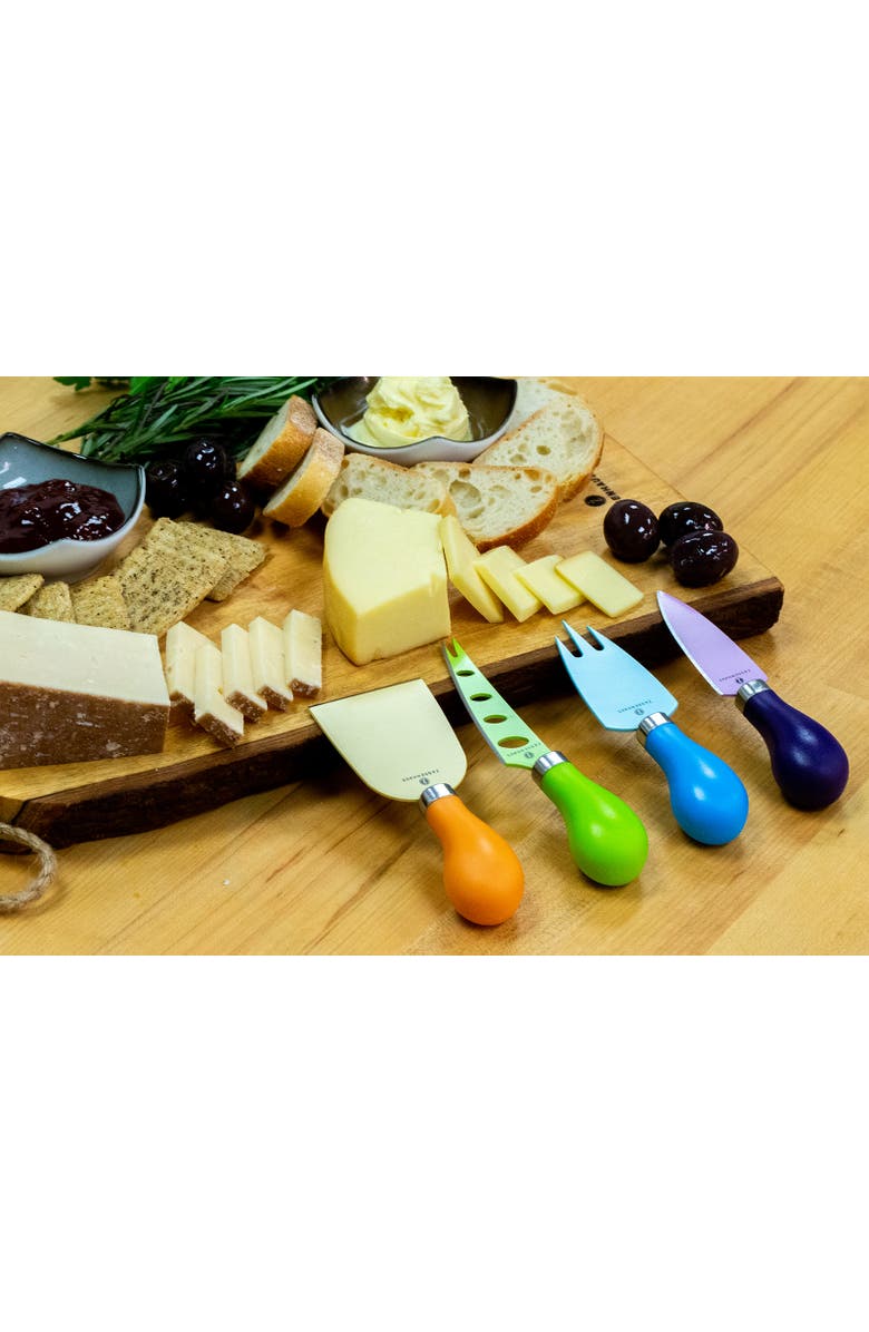 ZASSENHAUS Easy Cut Cheese Knife Set, 4 Pieces, Assorted Colors, Alternate, color, Multicolored