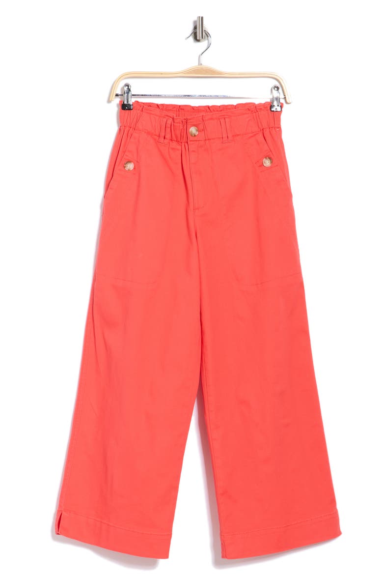 Wide Leg Ankle Crop Pants, Alternate, color, TANGERINE