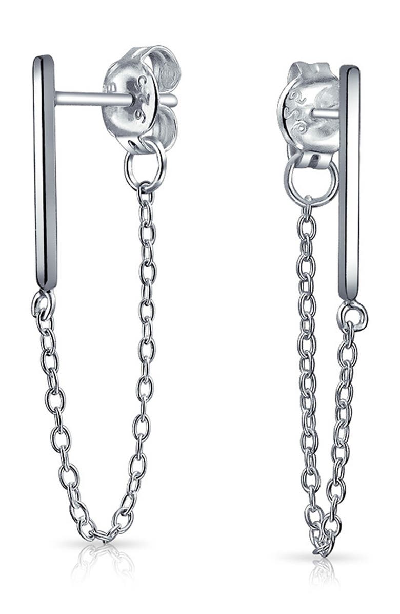 BLING JEWELRY Sterling Silver Minimalist Dangling Earrings, Alternate, color, 