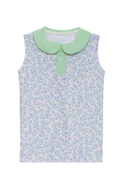 Courtside Kids Girly Girls Tank Top In Floral/green