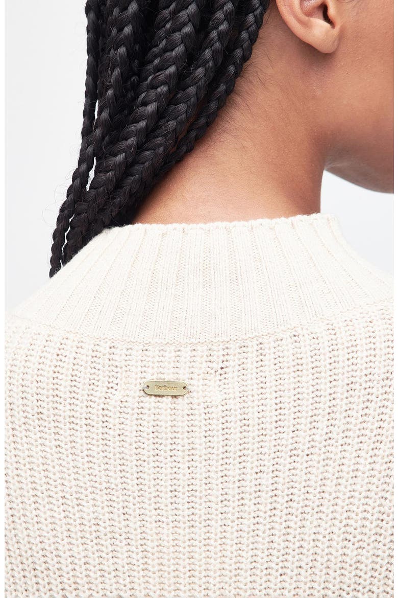 Elsa Cotton & Wool Blend Funnel Neck Sweater, Alternate, color, LT FAWN
