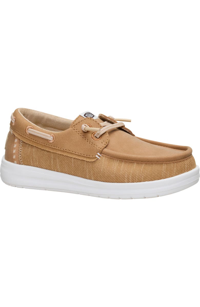 Hey Dude Kids' Wells Slip On Boat Shoe, Main, color, Cognac