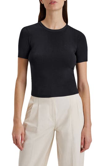 Solid & Striped Riada T-shirt In Noir In Noir