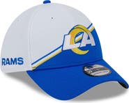 New Era Men's New Era  White/Royal Los Angeles Rams 2023 Sideline 39THIRTY Flex Hat