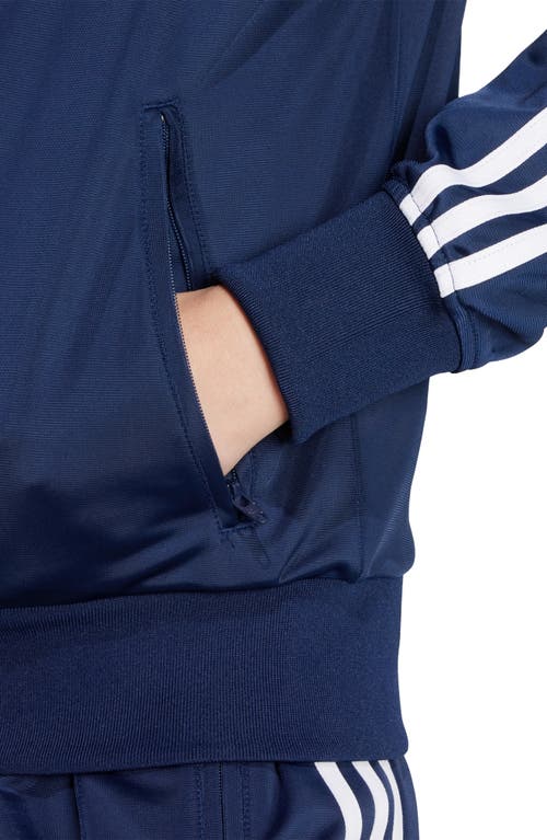 Adidas Originals Firebird Adicolor Three-stripe Logo Sweatshirt In Blue