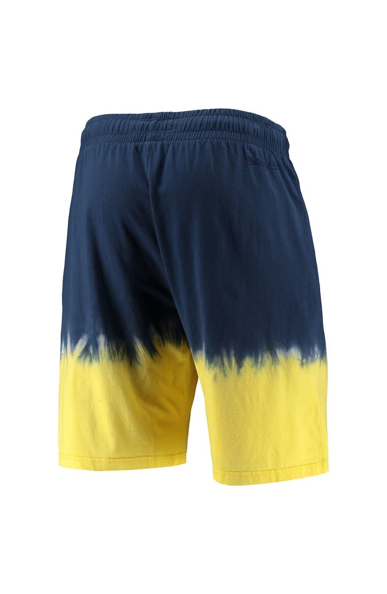 Mitchell & Ness Men's Mitchell & Ness Navy/Gold Michigan Wolverines Tie-Dye Shorts, Alternate, color, Navy