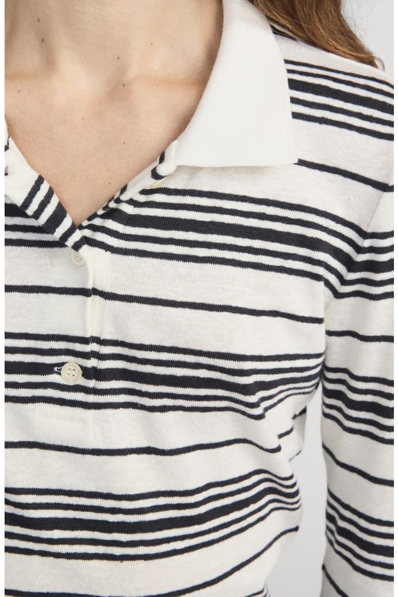 Relaxed Fit Stretch Linen Button-Up Shirt, Alternate, color, CREAM MULTI