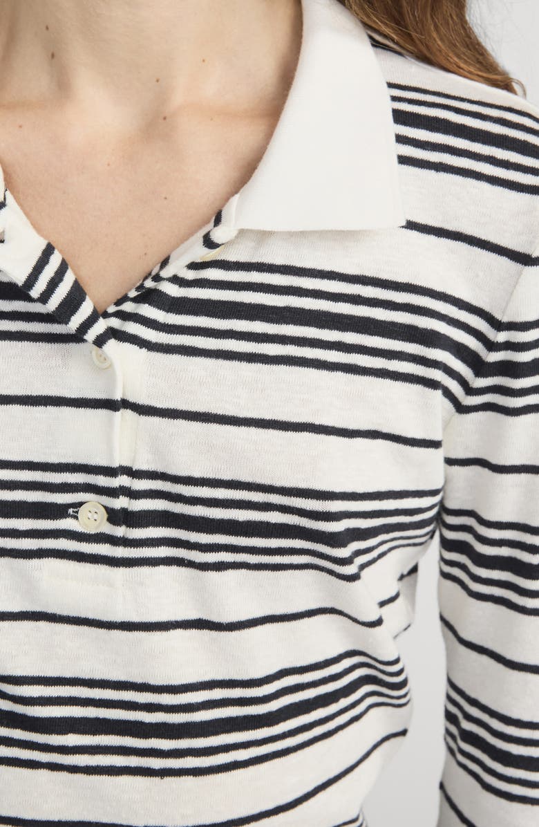 FRAME Relaxed Fit Stretch Linen Button-Up Shirt, Alternate, color, Cream Multi