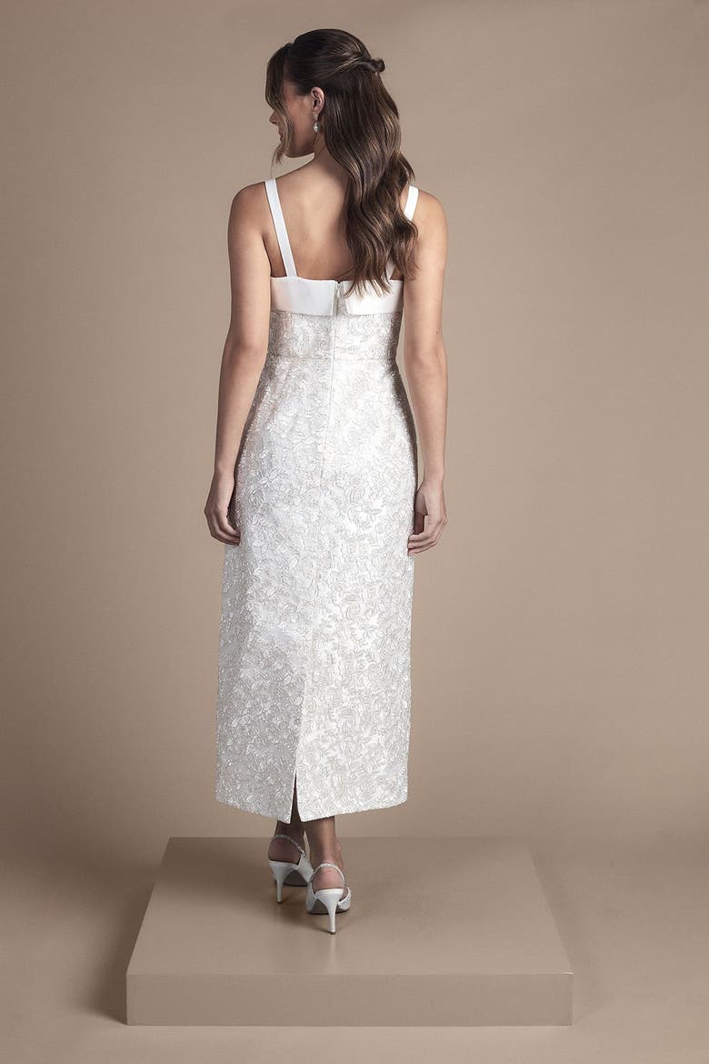 Ornate Lace Maxi Wedding Dress, Alternate, color, Ivory