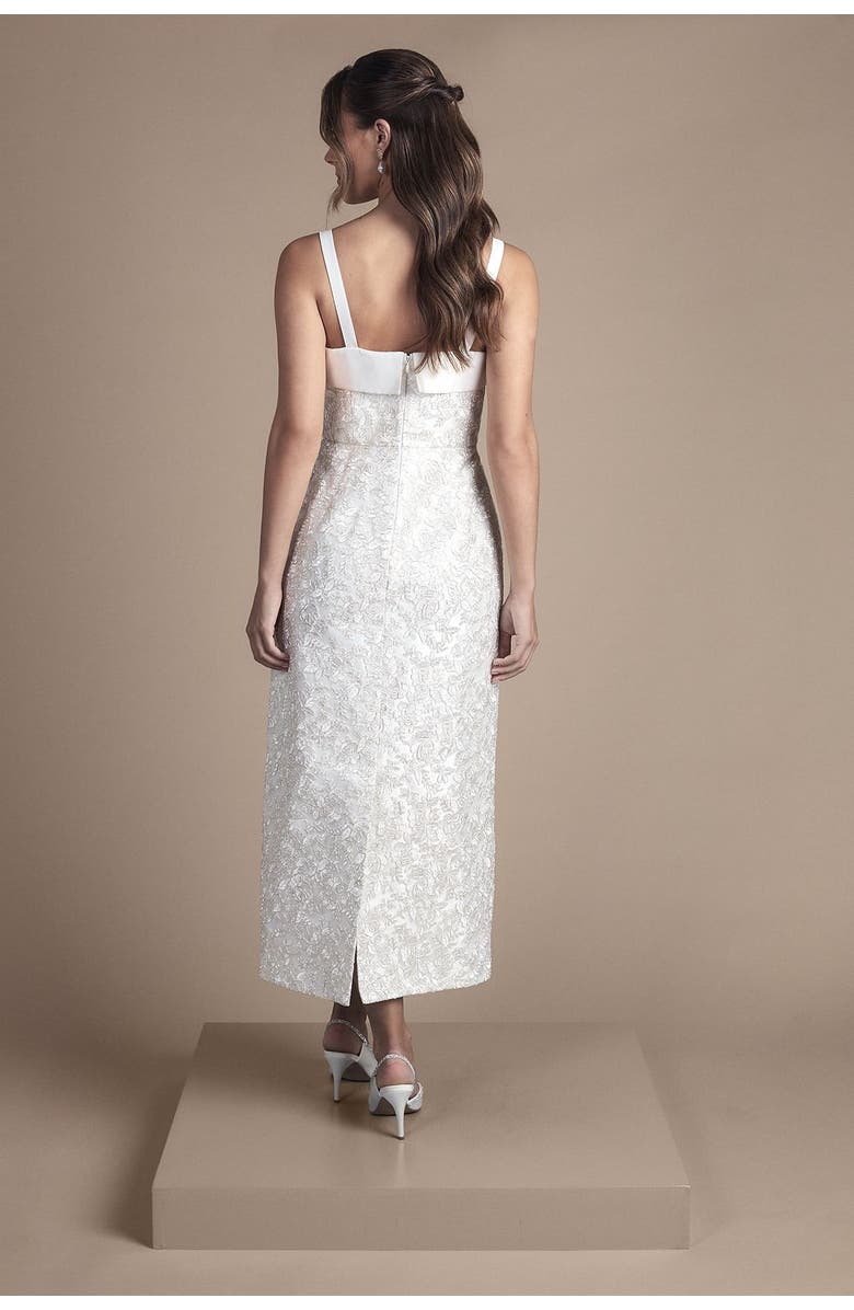 Coast Ornate Lace Maxi Wedding Dress, Alternate, color, Ivory