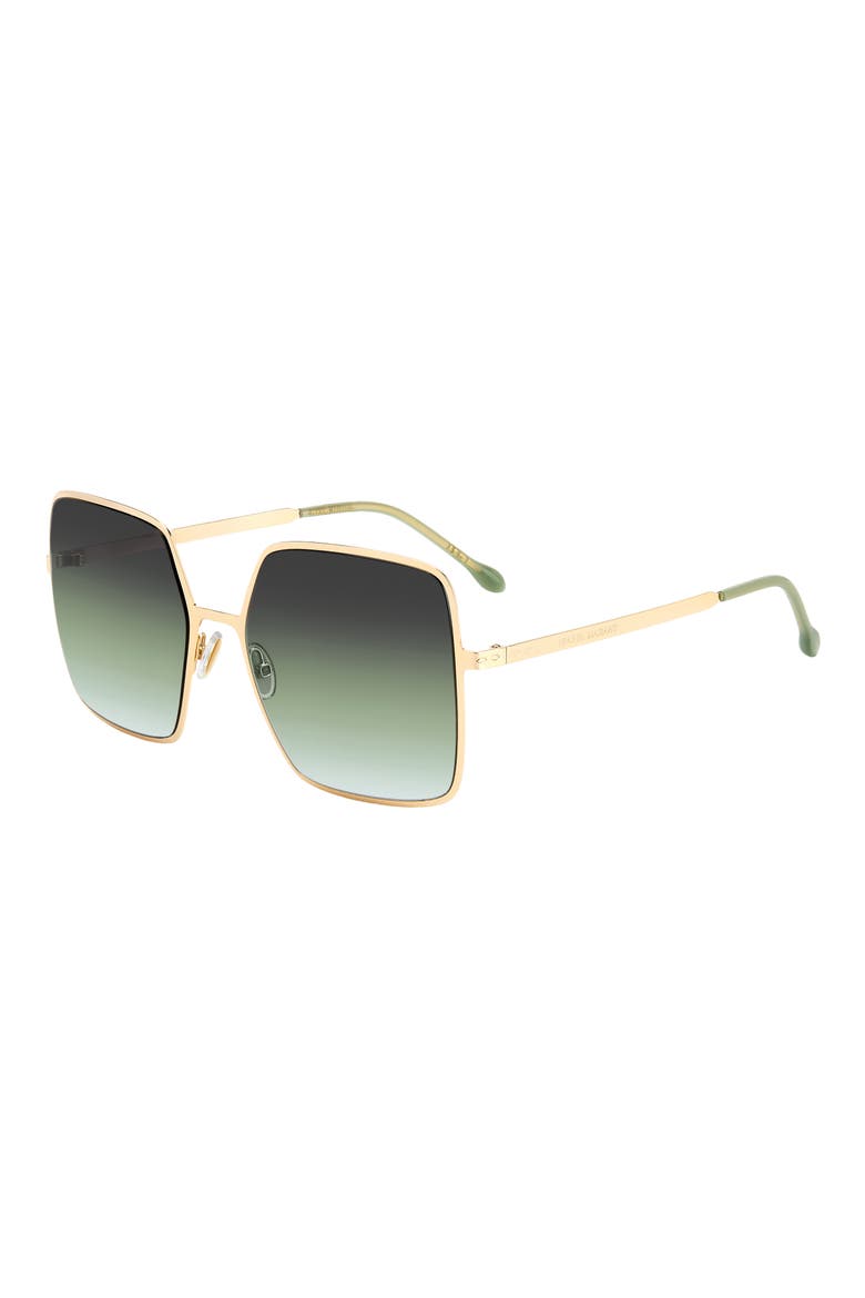 52mm Gradient Square Sunglasses, Alternate, color, GOLD GREEN GRAY GREEN