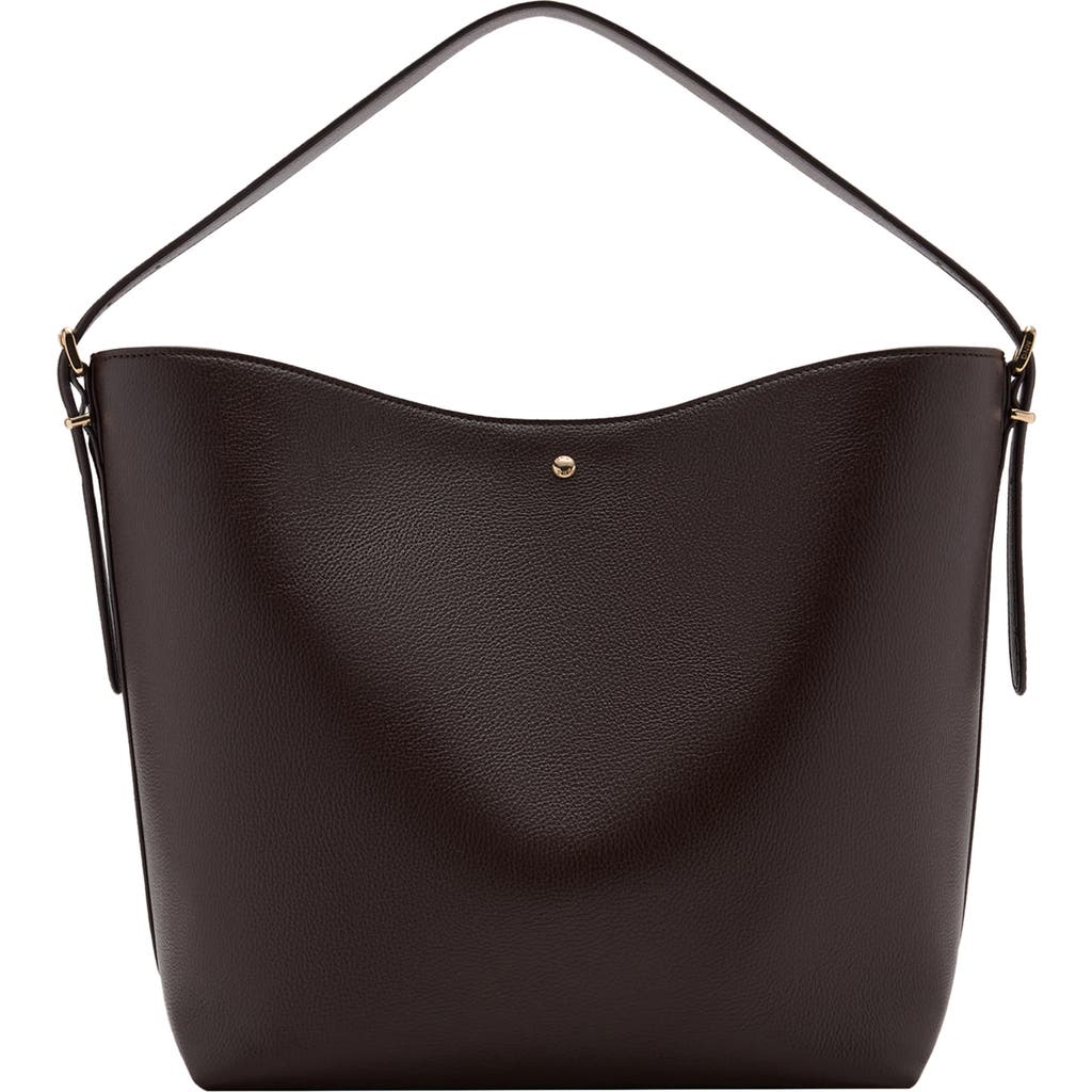 Mango Large Bucket Bag In Chocolate