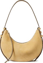 Tory Burch Romy Suede Half Moon Shoulder Bag
