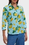 Foxcroft Hampton Lemon Linen Blend Shirt