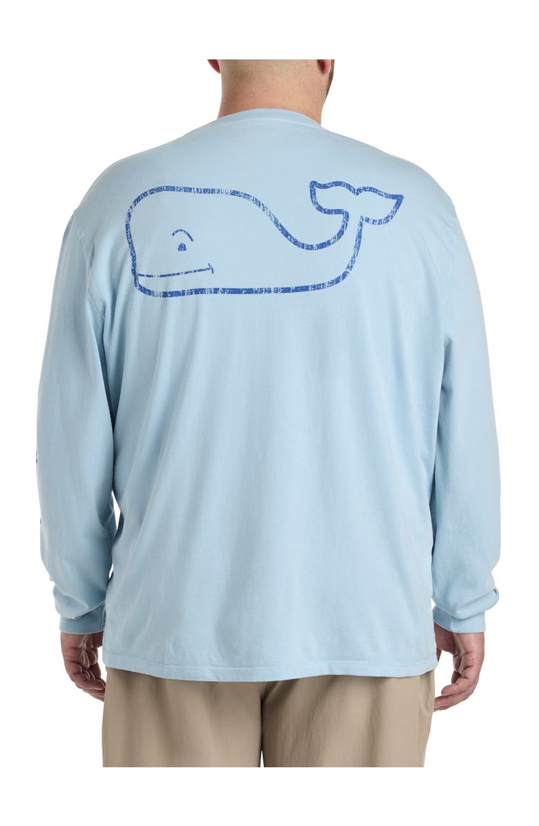 vineyard vines Big & Tall Whale Long-Sleeve Graphic Tee, Alternate, color, Bright Blue