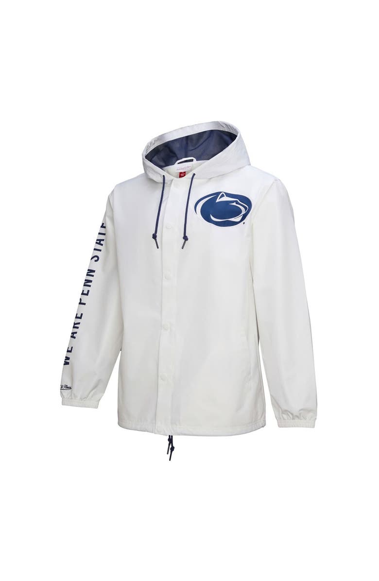 Mitchell & Ness Men's Mitchell & Ness  White Penn State Nittany Lions Coaches Full-Snap Hoodie Jacket, Alternate, color, 