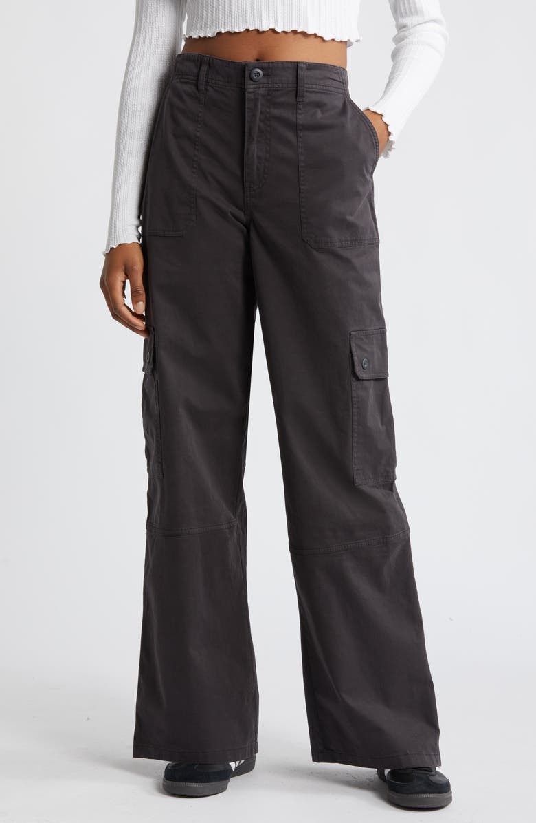 BP. Twill Wide Leg Cargo Pants, Main, color, 
