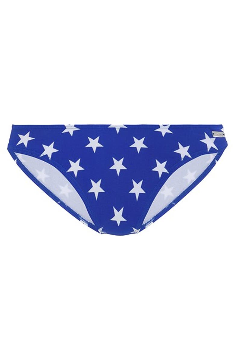 LASCANA Pattern Classic Bikini Bottom, Alternate, color, Navy Printed