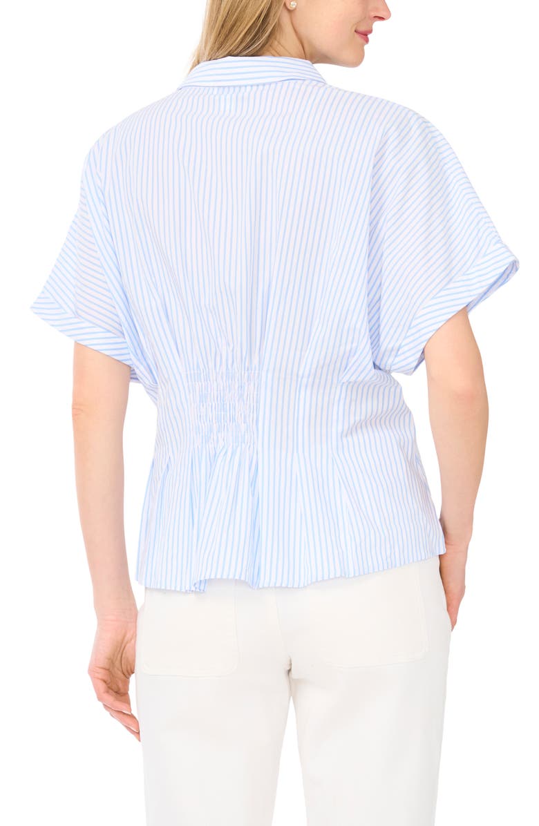 CeCe Pleat Waist Top, Alternate, color, New Ivory