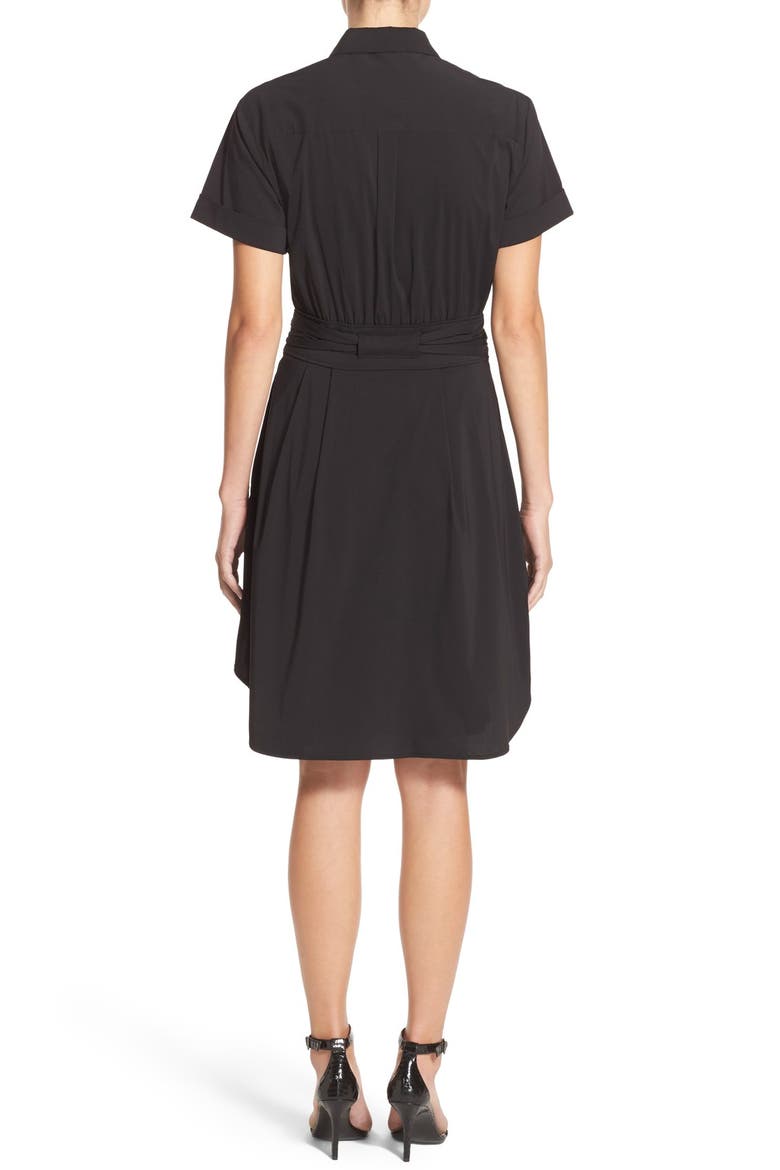 Maya Belted Shirtdress (Nordstrom Exclusive), Alternate, color, RICH BLACK