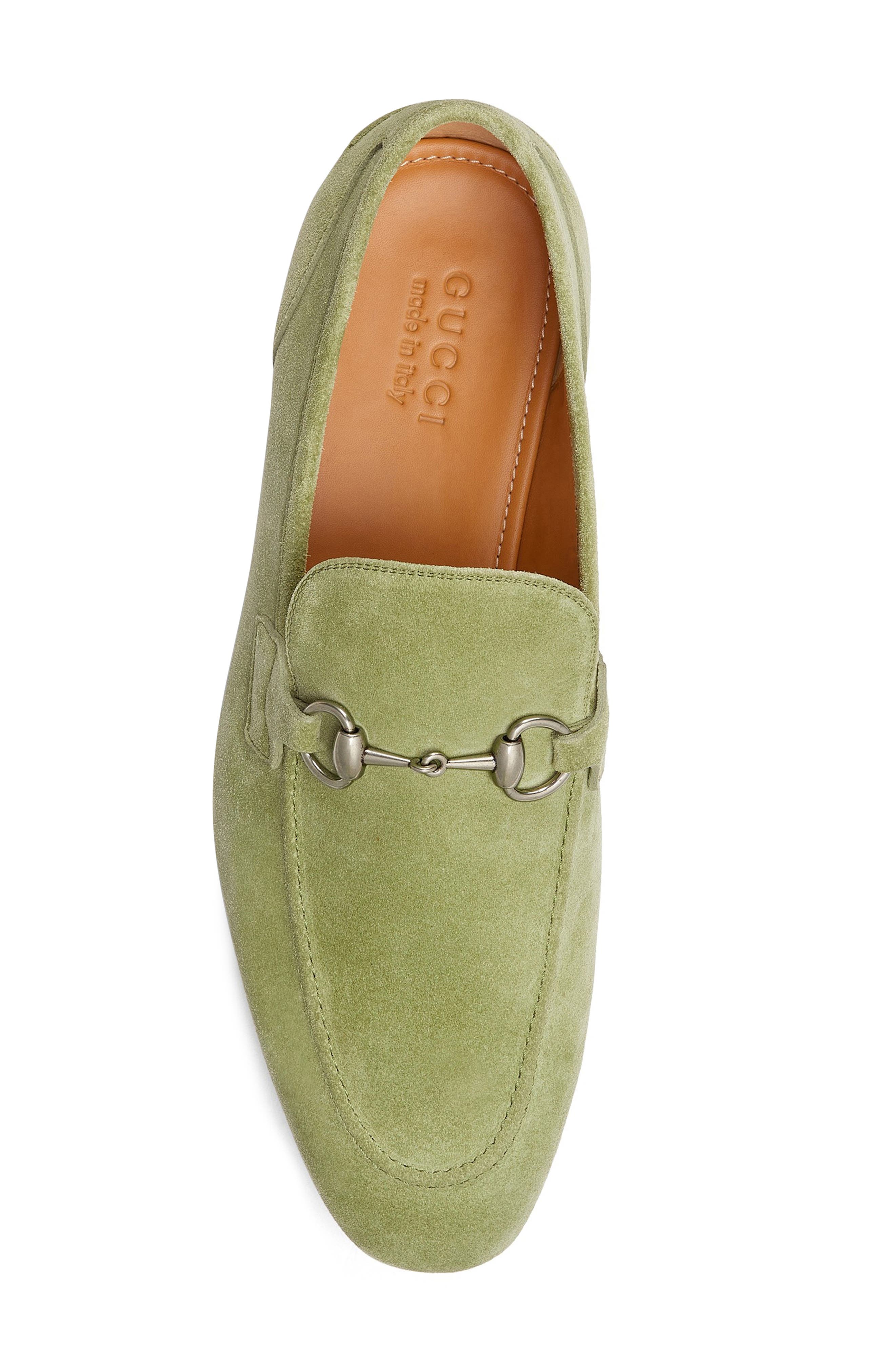 Gucci Jordaan Horsebit Loafer, Alternate, color, Olive