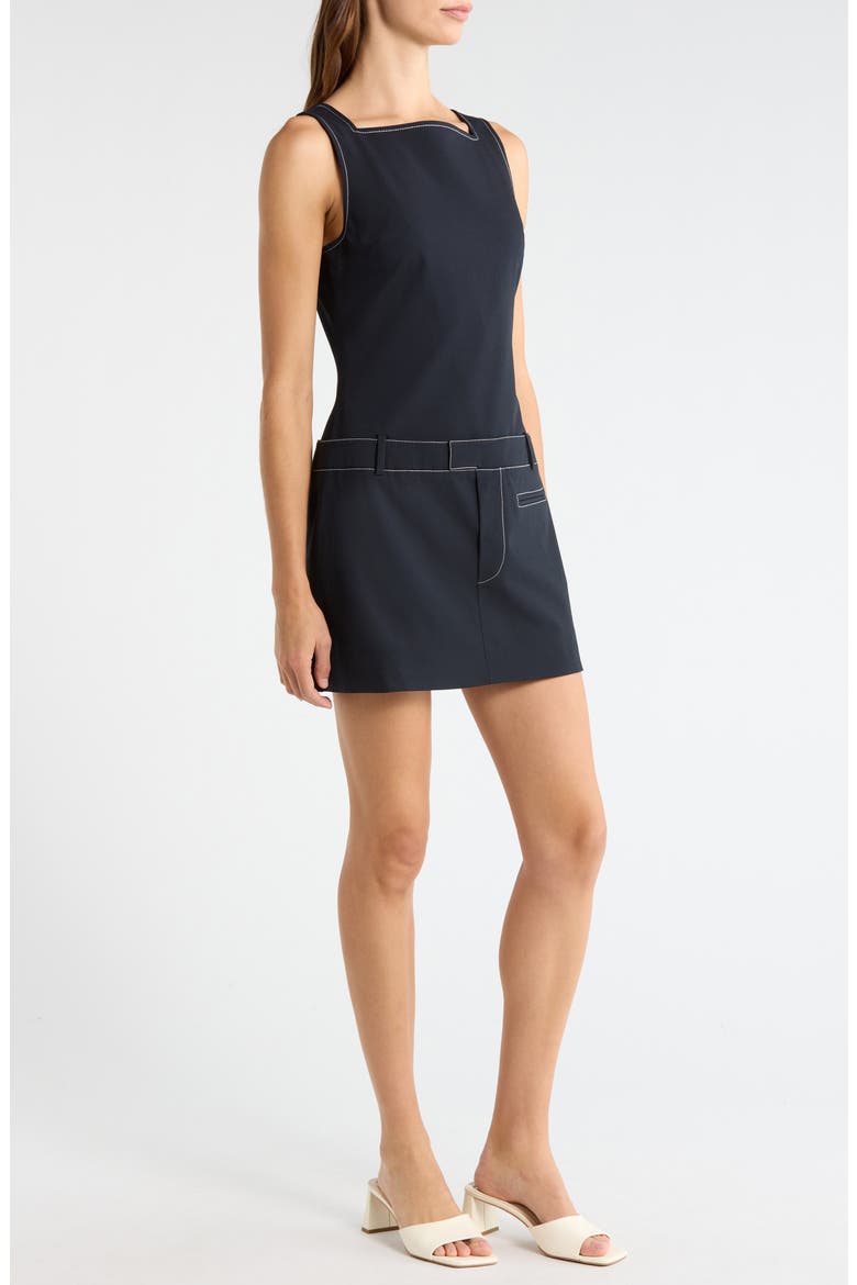 Skyla Drop Waist Minidress, Alternate, color, NAVY