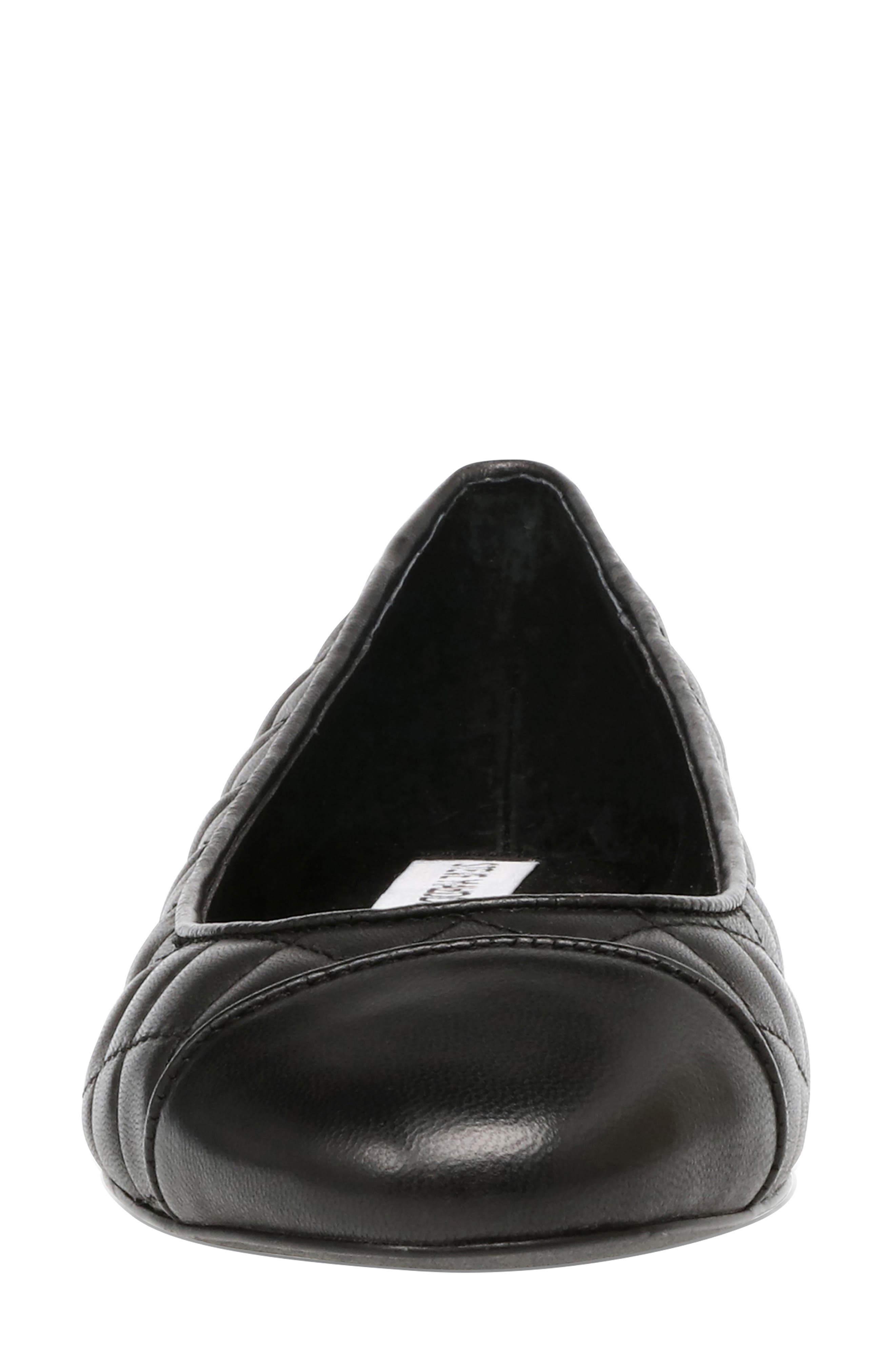 Caption Flat, Alternate, color, BLACK FAUX LEATHER