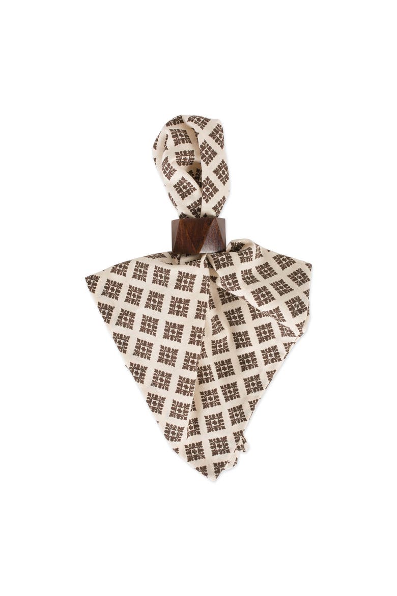 Heirloom Diamond Printed Napkin Set/6, Alternate, color, Brown