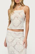 EDIKTED Violette Open Back Lace Camisole