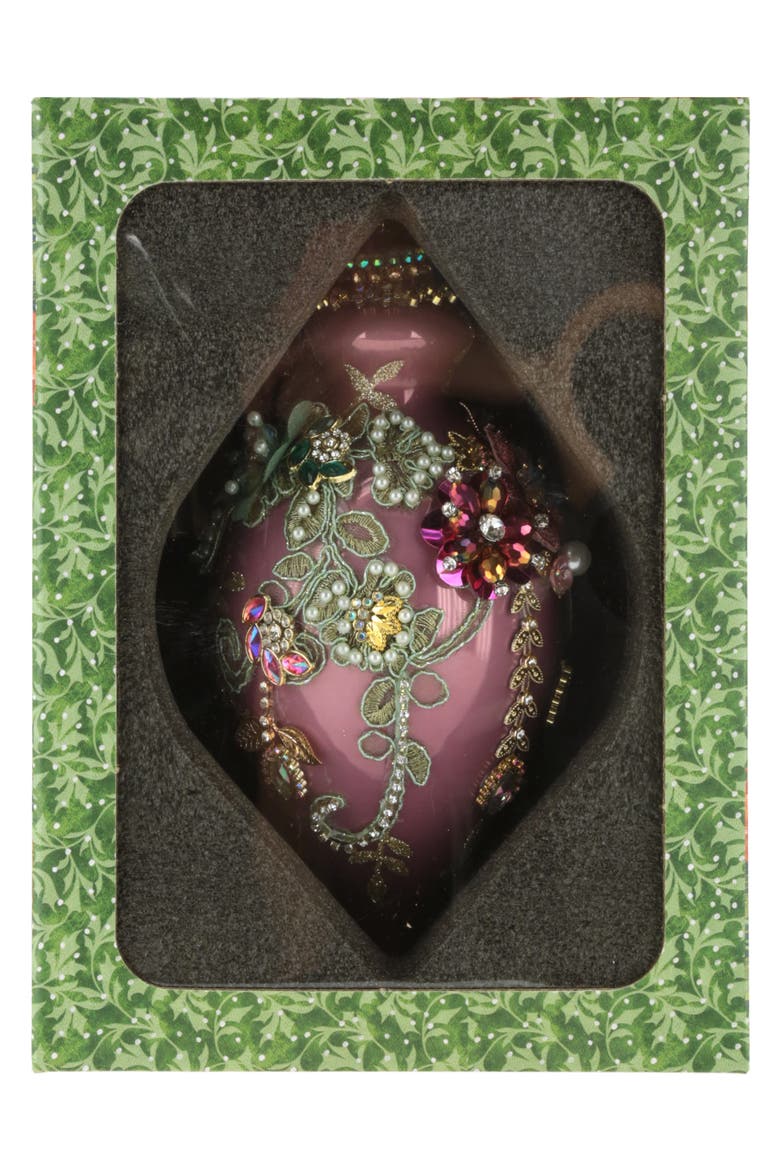 Kings Jewel Fancy Finial Ornament, Mauve, Alternate, color, Mauve
