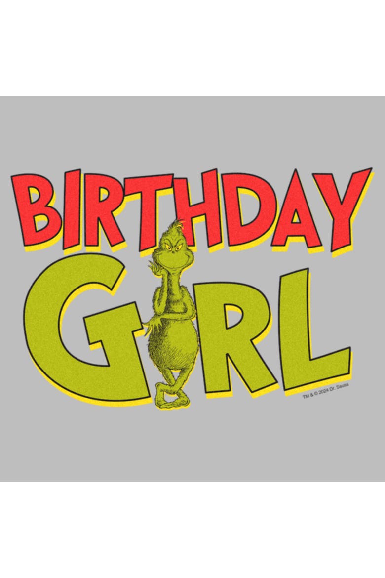 Women's The Grinch Grinch Birthday Girl  Graphic T-Shirt, Alternate, color, Athletic Heather