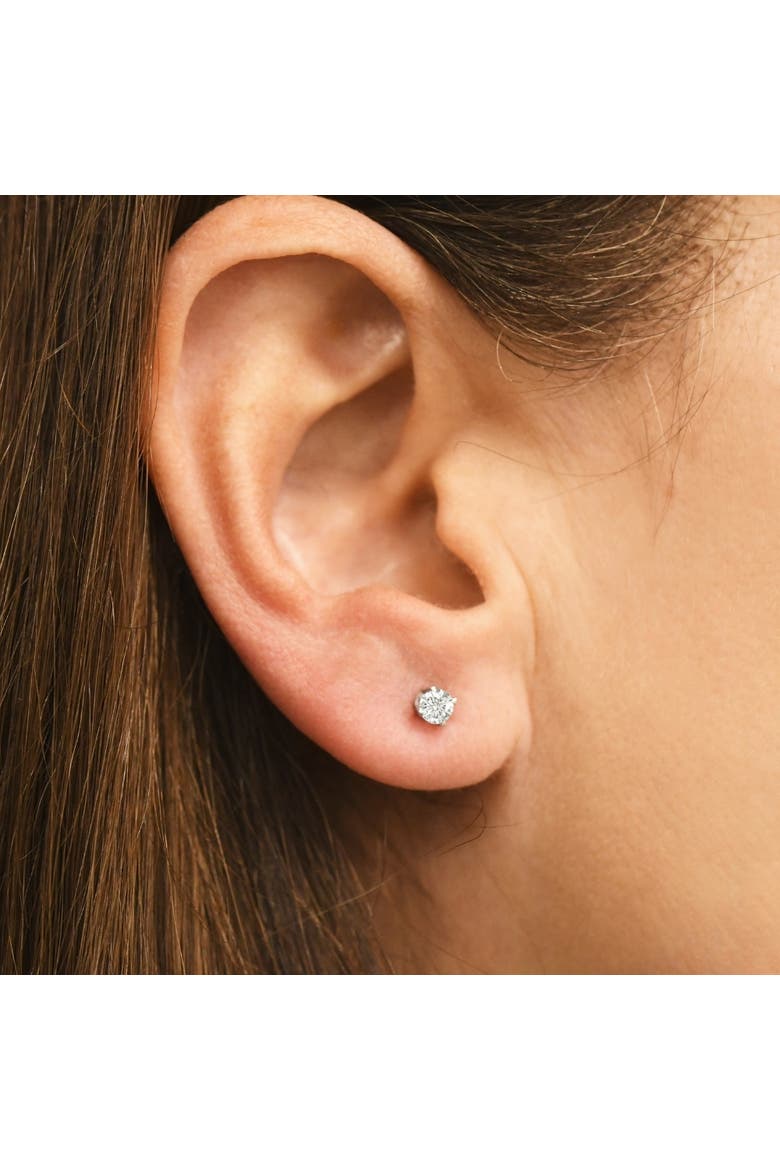 1/3 Ct Screw Back Diamond Studs 14k Gold Lab Grown Earrings, Alternate, color, 14k White Gold