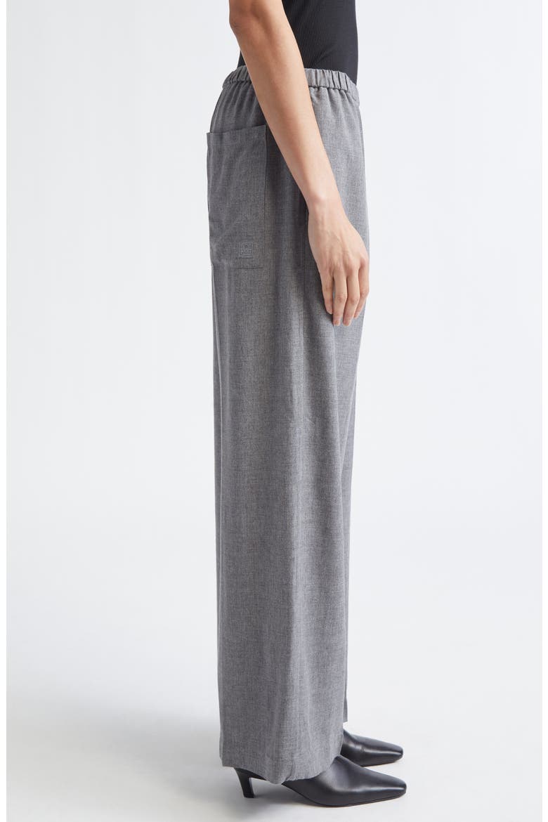Fluid Pleated Trousers, Alternate, color, MID GREY MELANGE