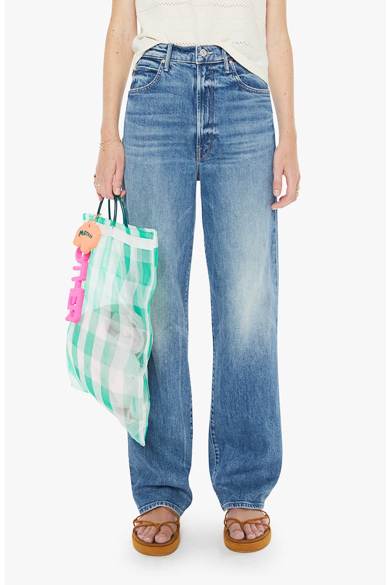 Tunnel Vision Sneak High Waist Relaxed Straight Leg Jeans, Main, color, GIRLS JUST WANT TO HAVE SUN