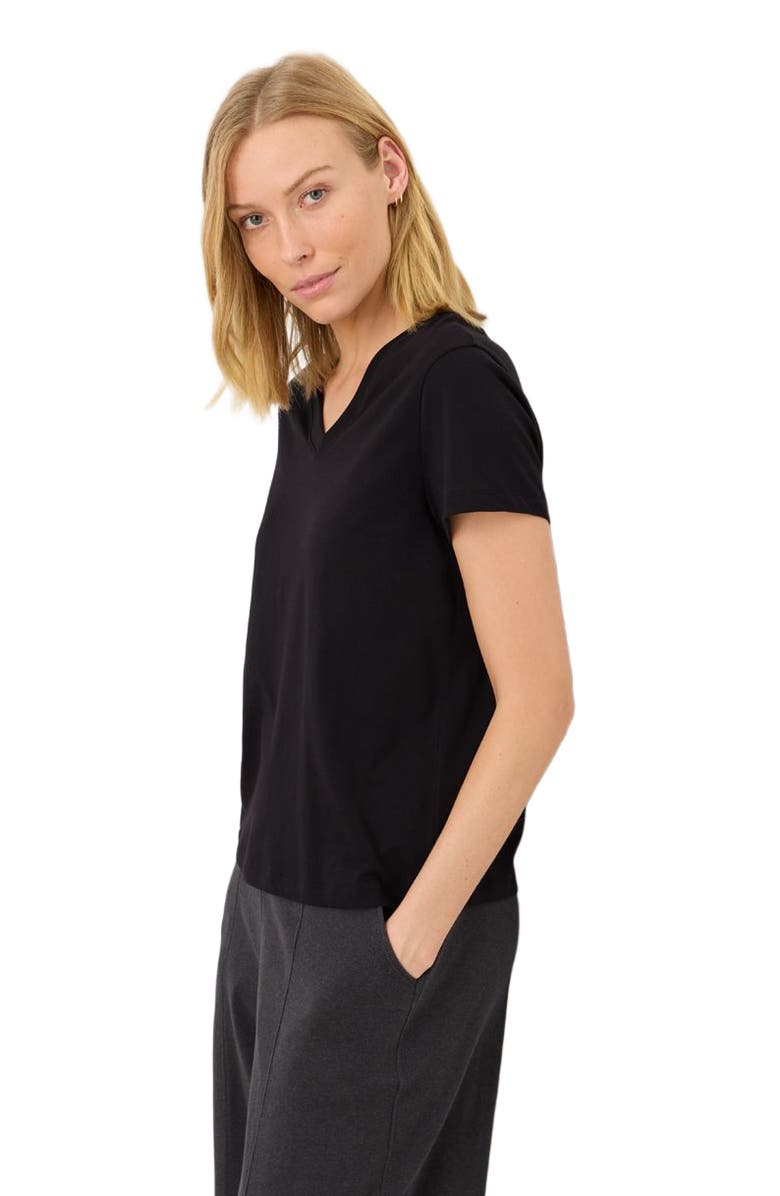 Pact Organic Cotton Softspun Essential V-Neck Tee, Alternate, color, Black