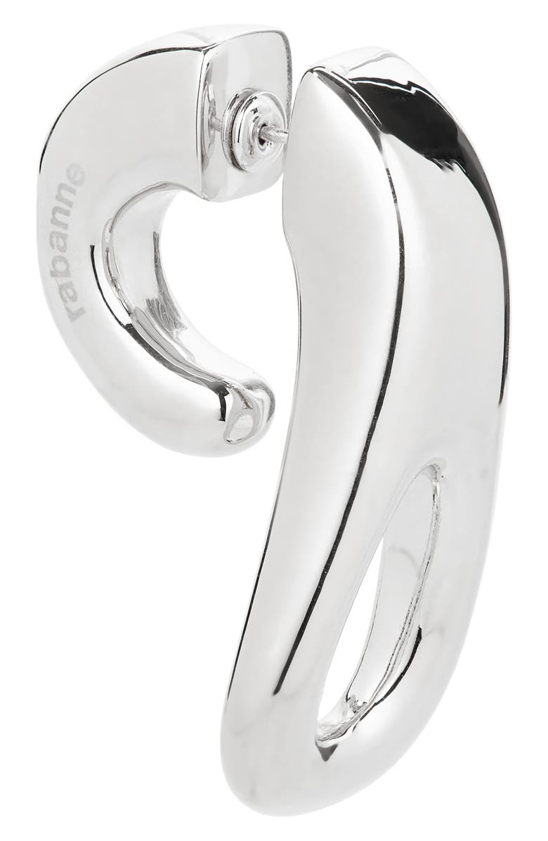 Rabanne Zip Pull Single Earring, Alternate, color, Silver