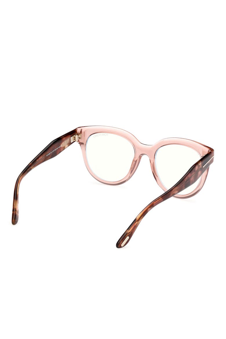 52mm Butterfly Blue Light Blocking Glasses, Alternate, color, ROSE HAVANA