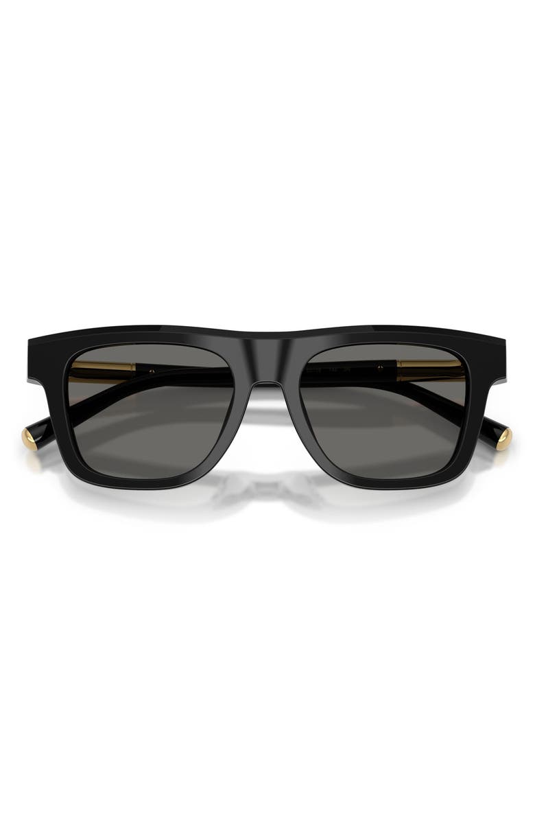 Dolce&Gabbana 52mm Square Sunglasses, Alternate, color, Black / Grey