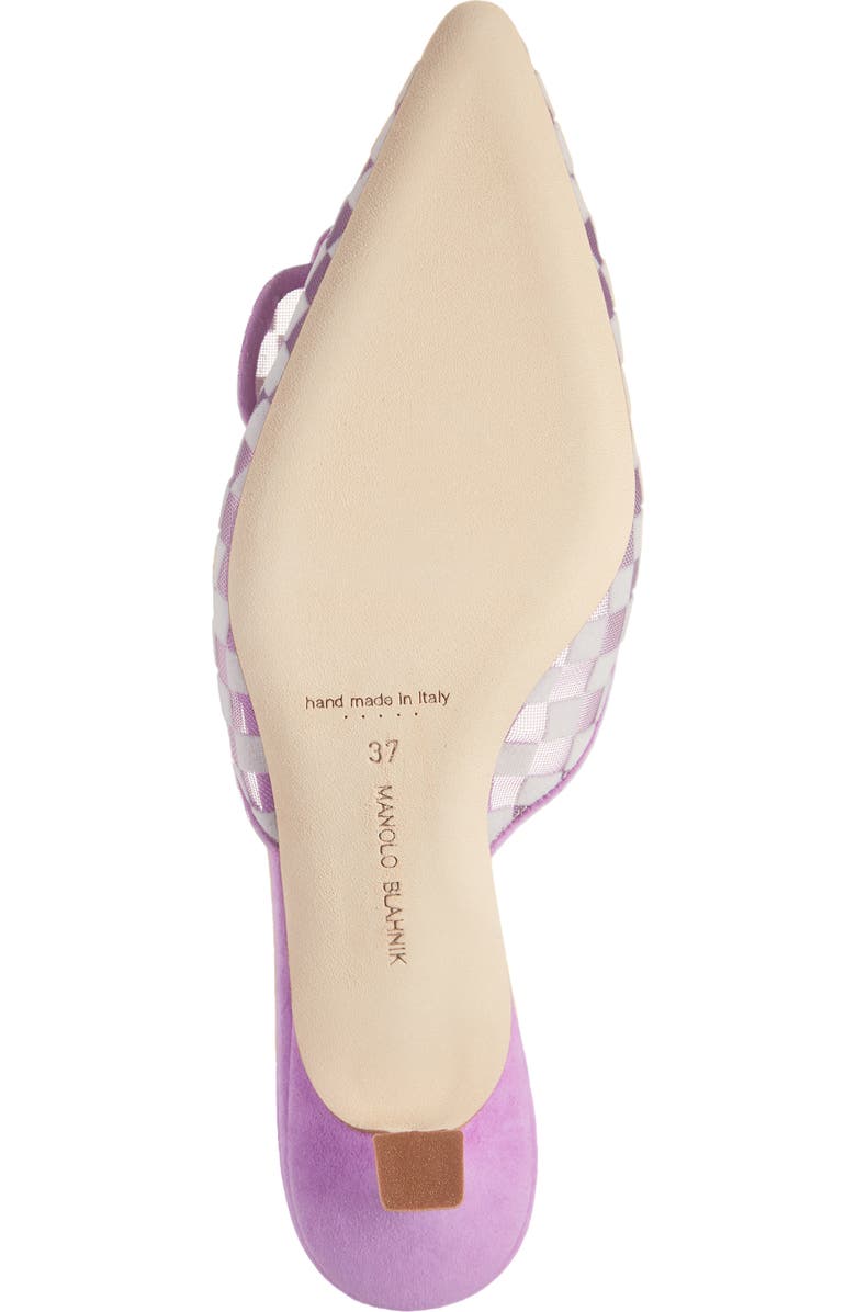 Manolo Blahnik Maysalebi Buckle Kitten Heel Mule, Alternate, color,