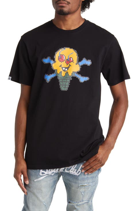 Pixel Cotton Graphic T-Shirt